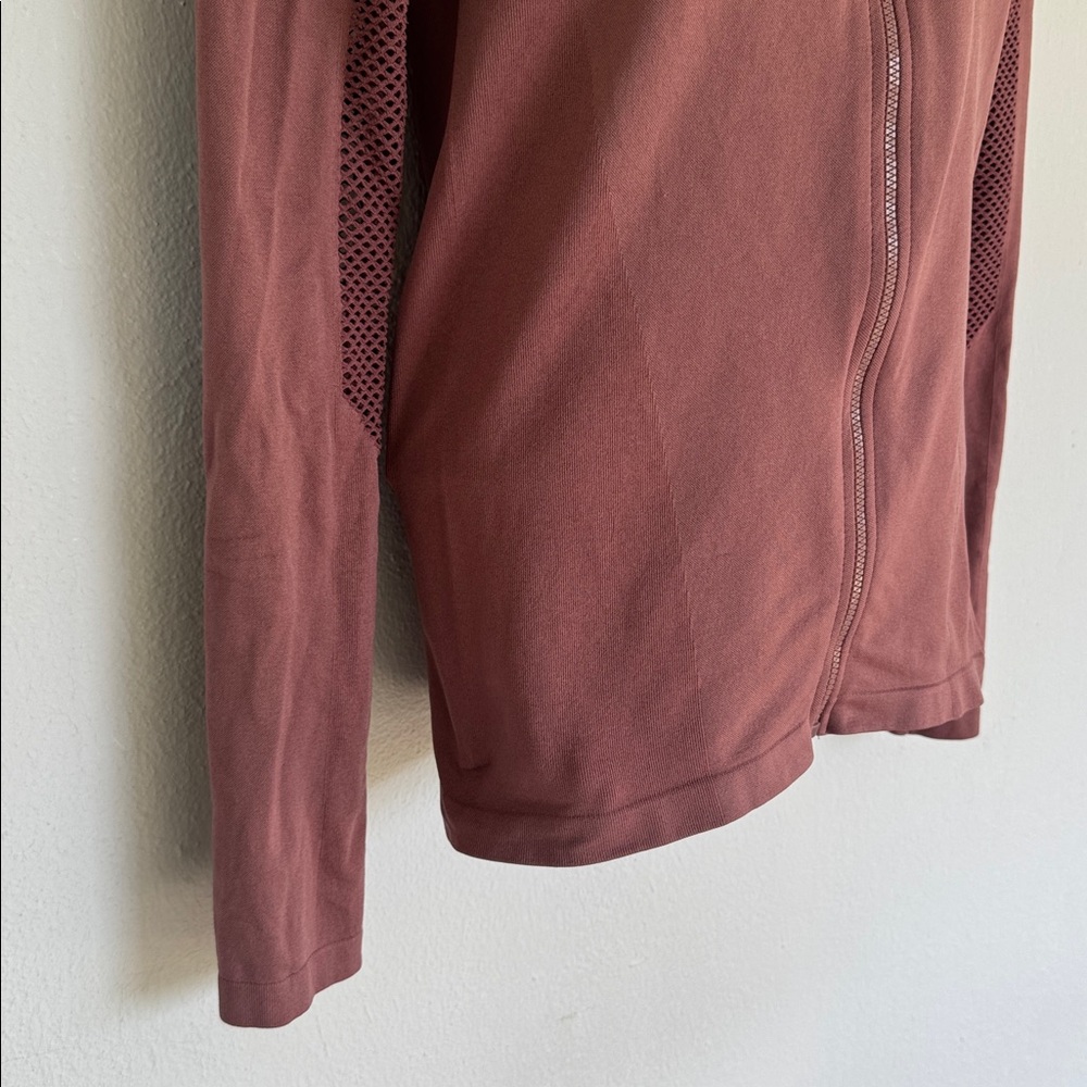 PINK Victoria’s Secret mauve seamless mesh full zip knit track jacket small - Picture 7 of 14